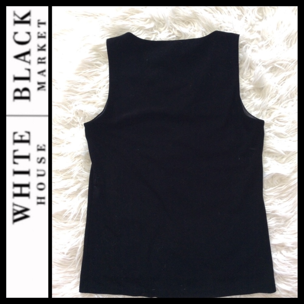 White House Black Market Velvet V-Neck Top - Picture 4 of 7